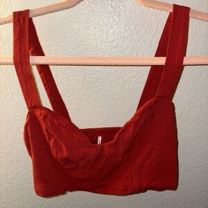 Free People Red Crop Top